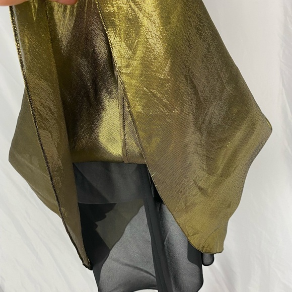 Sretsis, Kate irredentist gold Silk Lurex Slip Dress. K Pop Red Velvet Vibes - Picture 8 of 13